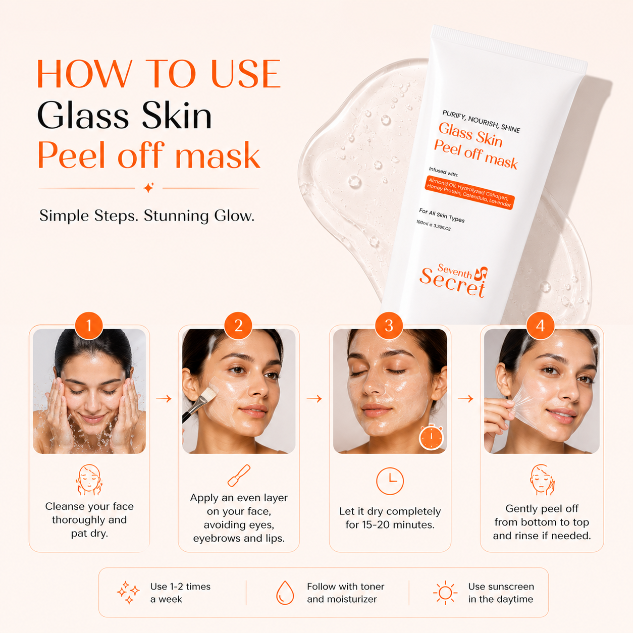 Glass skin Peel off mask